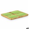 Tray with Compartments Gift Decor Green 31 x 3 x 3 cm (6 Units)