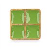 Tray with Compartments Gift Decor Green 31 x 3 x 3 cm (6 Units)