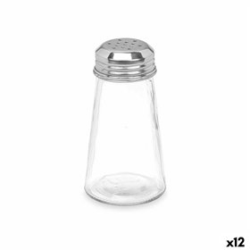 Salt cellar Vivalto Transparent Metal Glass 5,5 x 10,5 x 5,5 cm (12 Units)
