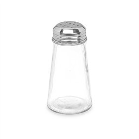 Salt cellar Vivalto Transparent Metal Glass 5,5 x 10,5 x 5,5 cm (12 Units)