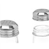 Salt cellar Vivalto Transparent Metal Glass 5,5 x 10,5 x 5,5 cm (12 Units)
