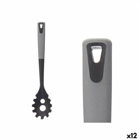 Pasta Spoon Kinvara Black Grey TPR PBT 7 x 34 x 4 cm (12 Units)