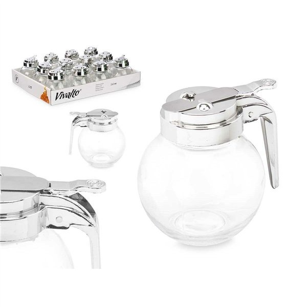 Cruet Vivalto Transparent Metal Glass Plastic 260 ml 10,3 x 10 x 9 cm (12 Units)