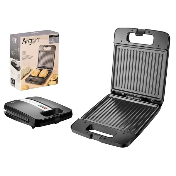 Sandwich Toaster Grill Argon Black Steel 1400 W