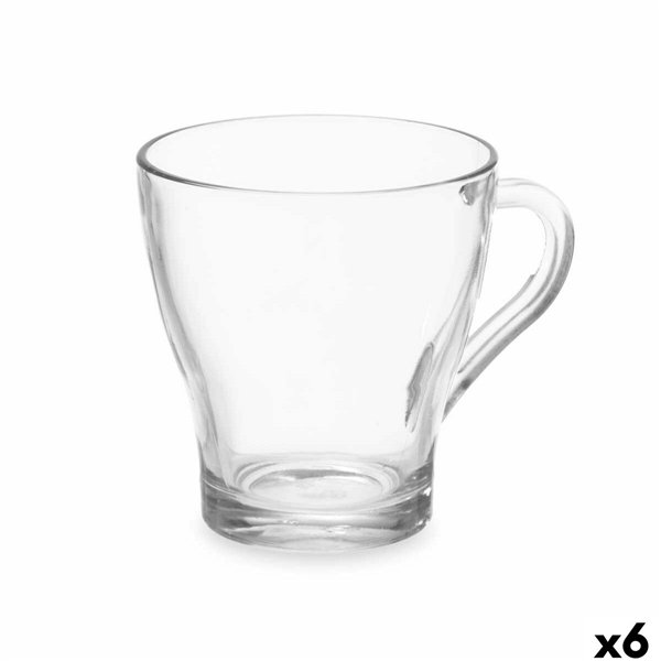 Tea and coffee cup Vivalto Transparent Glass 280 ml (6 Units)