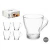 Tea and coffee cup Vivalto Transparent Glass 280 ml (6 Units)