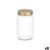 Jar Vivalto Transparent Golden 500 ml (8 Units)