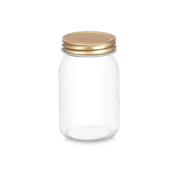 Jar Vivalto Transparent Golden 500 ml (8 Units)