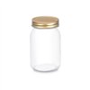 Jar Vivalto Transparent Golden 500 ml (8 Units)