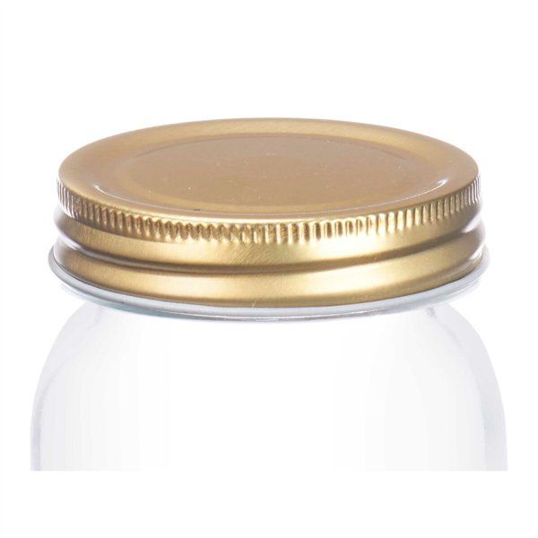 Jar Vivalto Transparent Golden 500 ml (8 Units)
