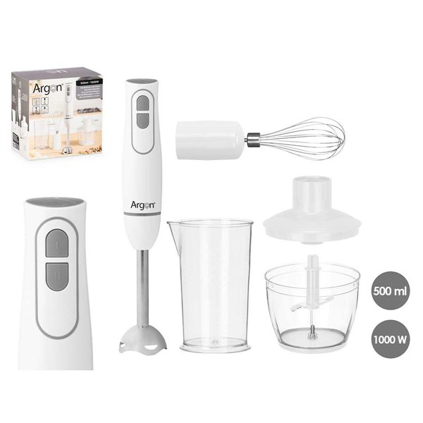 Hand-held Blender Argon White Grey 1000 W