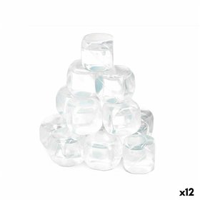Reusable cooling cubes Leknes Transparent Polyethylene Distilled water 6,5 x 16 x 6,5 cm 18 Pieces (12 Units)