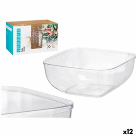Plate set Leknes Transparent Plastic 5 L 25,5 x 12,3 x 25,5 cm (12 Units)
