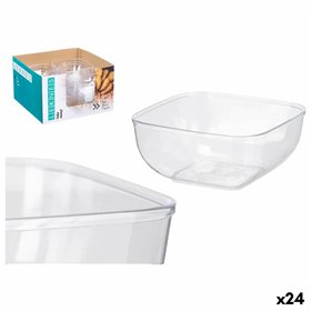 Set of bowls Leknes Transparent Plastic 800 ml 15,3 x 7 x 15,3 cm (24 Units)