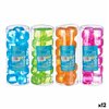 Reusable cooling cubes Leknes Blue Green Orange Pink Polyethylene Distilled water 6,5 x 16 x 6,5 cm 18 Pieces (12 Units)