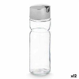 Cruet Vivalto Transparent Silver Metal Crystal Plastic 180 ml 4,6 x 15,7 x 4,6 cm (12 Units)