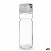 Cruet Vivalto Transparent Silver Metal Crystal Plastic 180 ml 4,6 x 15,7 x 4,6 cm (12 Units)