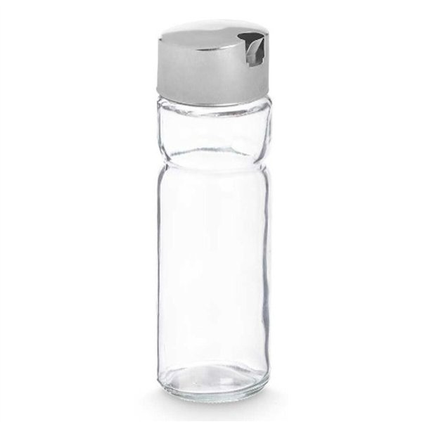 Cruet Vivalto Transparent Silver Metal Crystal Plastic 180 ml 4,6 x 15,7 x 4,6 cm (12 Units)