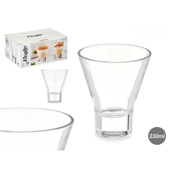 Glass Vivalto Transparent Glass 230 ml (6 Units)