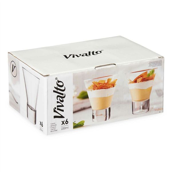 Glass Vivalto Transparent Glass 230 ml (6 Units)