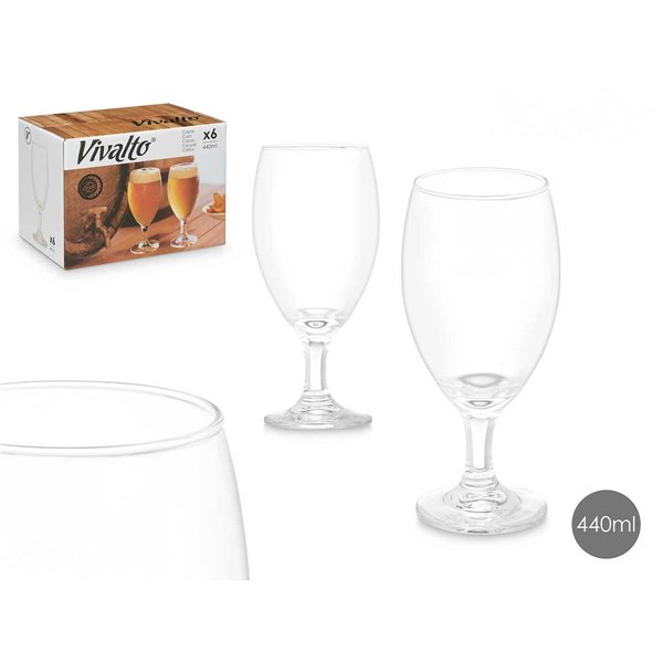 Wineglass Vivalto Transparent Glass 440 ml Beer (6 Units)