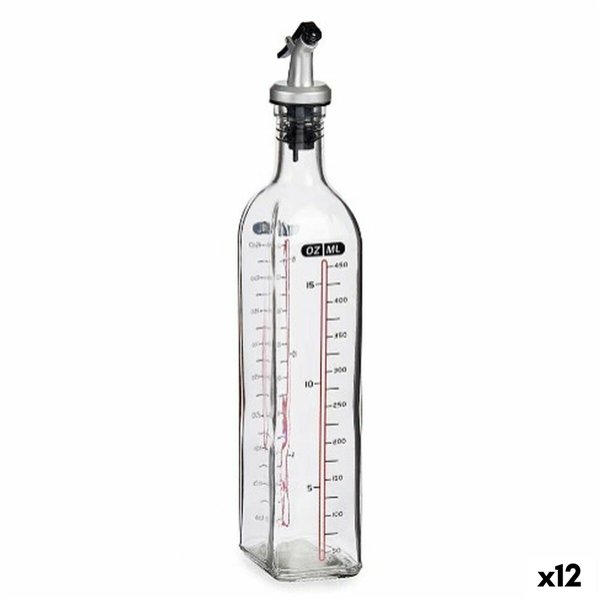 Cruet Vivalto Transparent Glass Silicone polypropylene 500 ml (12 Units)