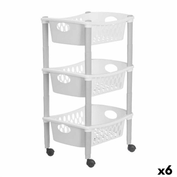 Vegetable trolley Stefanplast White Plastic 40 x 29,5 x 68,5 cm (6 Units)