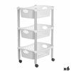 Vegetable trolley Stefanplast White Plastic 40 x 29,5 x 68,5 cm (6 Units)