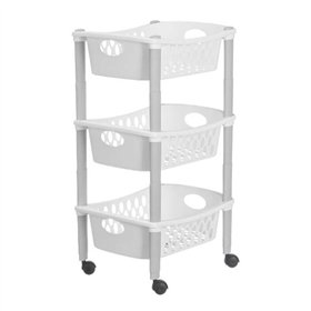 Vegetable trolley Stefanplast White Plastic 40 x 29,5 x 68,5 cm (6 Units)