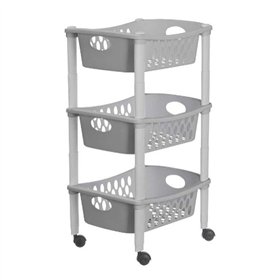 Vegetable trolley Stefanplast Grey Plastic 40 x 29,5 x 68,5 cm (6 Units)
