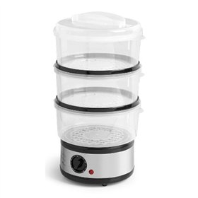 Food Steamer Argon Black Transparent Silver Stainless steel polypropylene