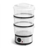 Food Steamer Argon Black Transparent Silver Stainless steel polypropylene