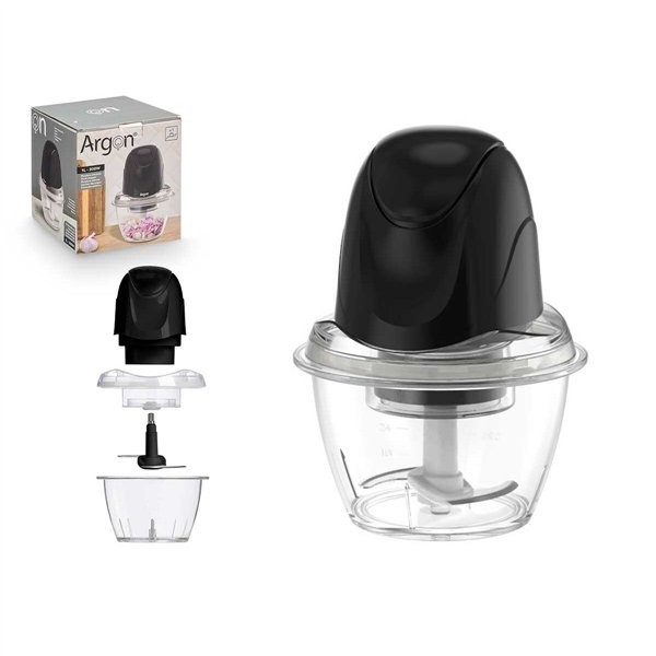 Mincer Argon Black Transparent Stainless steel polystyrene 1 L 300 W