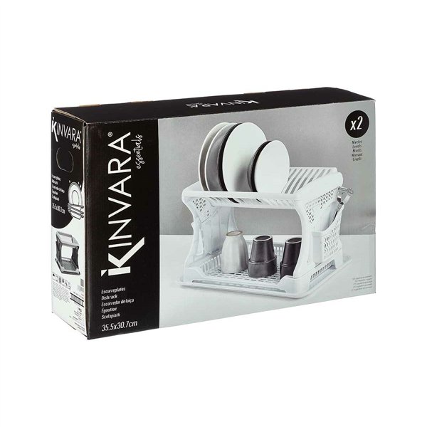 Draining Rack for Kitchen Sink Kinvara White 47,5 x 30 x 27,5 cm