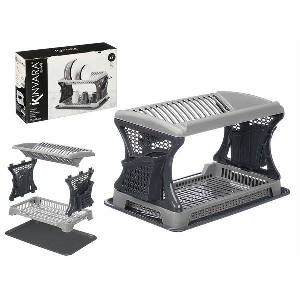 Draining Rack for Kitchen Sink Kinvara Grey 47,5 x 30 x 27,5 cm