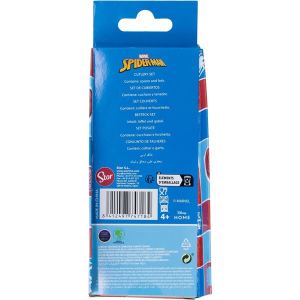 Cutlery set Spider-Man CZ11342 Stainless steel Multicolour 2 Pieces