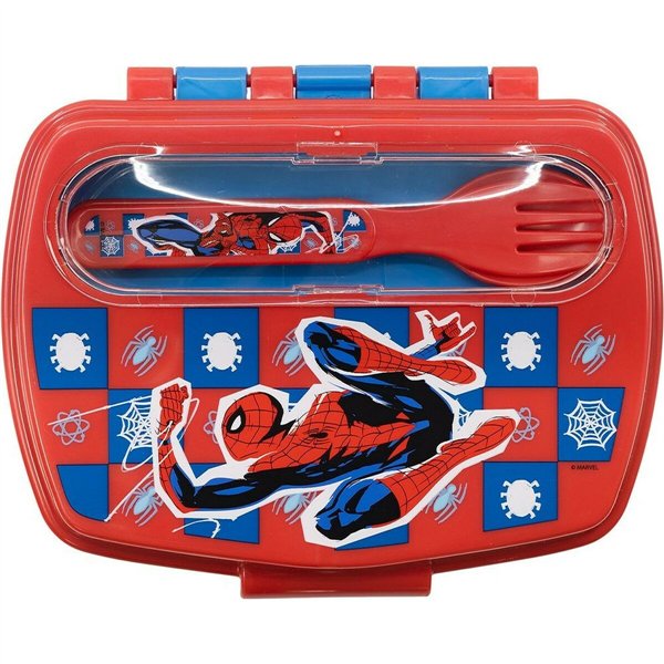 Lunchbox with Accessories Spider-Man CZ11272 Plastic