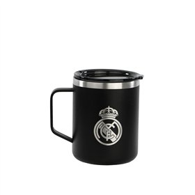 Thermal Cup with Lid Real Madrid C.F. Navy Blue Stainless steel