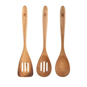 Set of Kitchen Utensils Masterpro Acacia Brown 3 Pieces