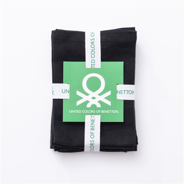 Napkins Benetton Black 40 x 40 cm 4 Pieces
