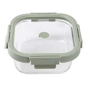 Hermetic Lunch Box Lékué Borosilicate Glass Squared 800 ml