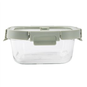 Hermetic Lunch Box Lékué Borosilicate Glass Squared 800 ml