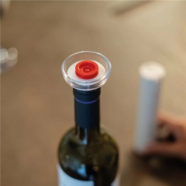 Vacuum Stopper for Wine Guzzini Save it Red Transparent Plastic