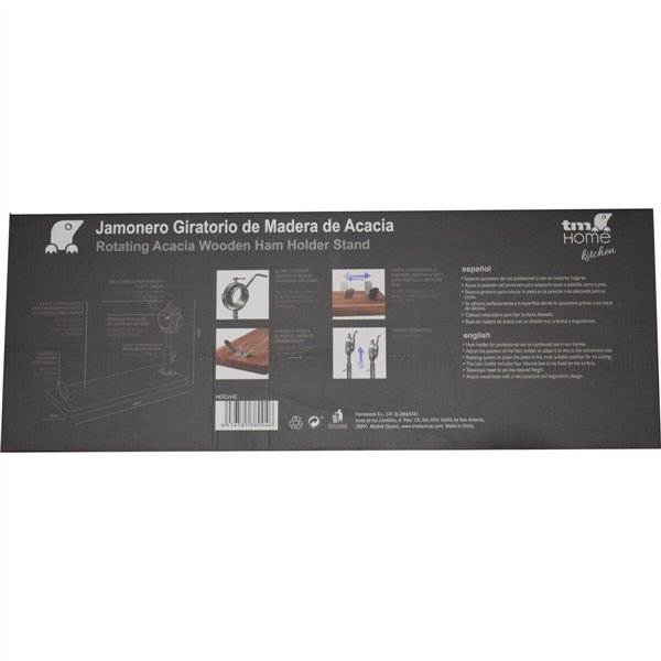 Wooden Ham Stand TM Home 20 x 54 cm