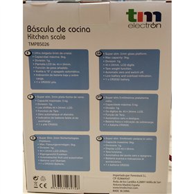 kitchen scale TM Electron Black 5 kg