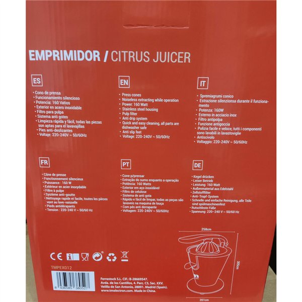 Electric Juicer TM Electron Stainless steel 160 W