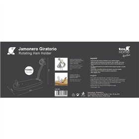 Folding Ham Stand Bamboo (48 x 18,5 cm)