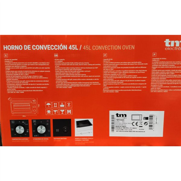 Convection Oven TM Electron 45 L 45 L 200ºC