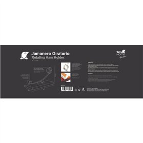 Wooden Ham Stand TM Home Dark brown