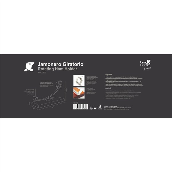 Wooden Ham Stand TM Home Dark brown